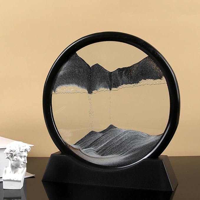 Arthink Moving Sand Art Picture in Motion Round Glass 3D Deep Sea Landscape - Image 5