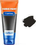Black Fabric Paint 2 fl. oz Tube – Permanent Fabric Paint Black by 7+Artists
