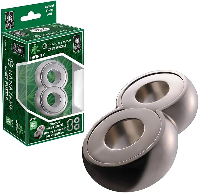 BePuzzled | Infinity Hanayama Metal Brainteaser Puzzle Mensa Rated Level 6 by BePuzzled