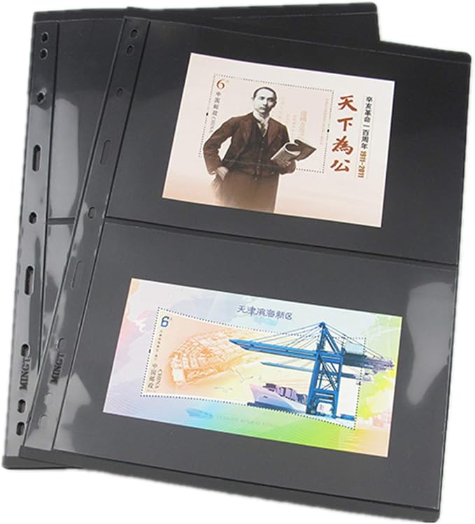 MUDOR Stamp Pages for Stamp Collection Album Binder Book, 10 Sheet 2 Row | 2 by MUDOR