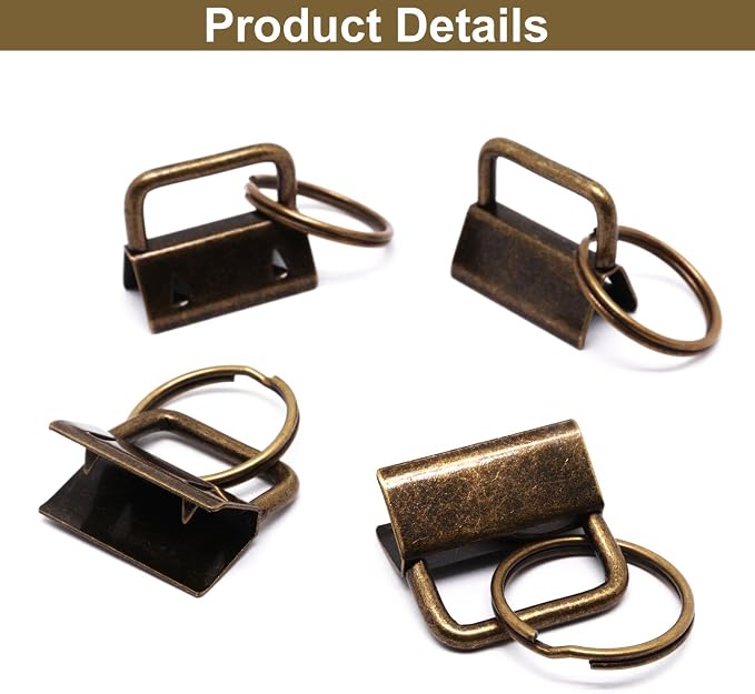Key Fob Hardware, Key Lanyard, Keychain Making Kit Crafts DIY Supplies - Image 6
