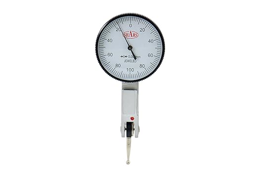 Shars .2mm x .002mm Dial Test Indicator in Fitted Case, White Face 303-3201 P]