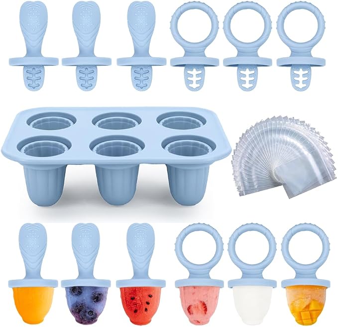 Silicone Baby Popsicle Molds for Teething Relief by YukiniYa