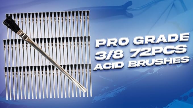 Pro Grade Acid Brushes 3/8" – Disposable Glue Brushes 72 Pack – Soldering Flux - Image 9
