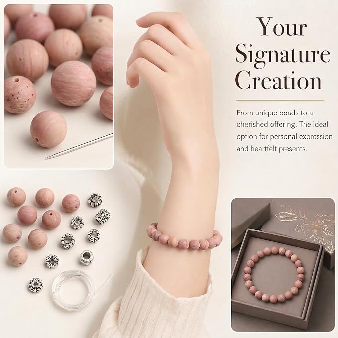 10mm Matte Pink Rhodochrosite Bead, 15-Inch Matte Round Loose Stone Beads - Image 4