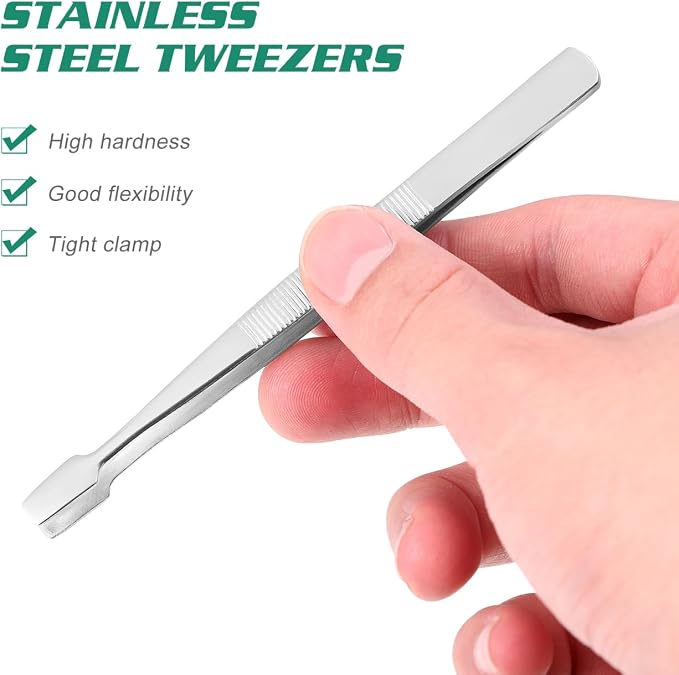 2-Pack Stamp Tweezers Stainless Steel – 4.3” Philately Tools - Image 6
