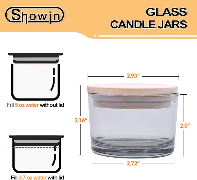 SHOWIN Thick Candle Jars for Making Candles 16 Pcs, 4 OZ Empty Jars - Image 4