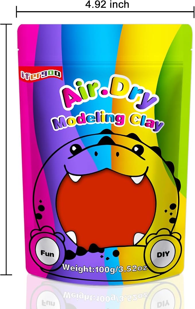 ifergoo Red Air Dry Clay, DIY Creative Modeling Clay - Image 2