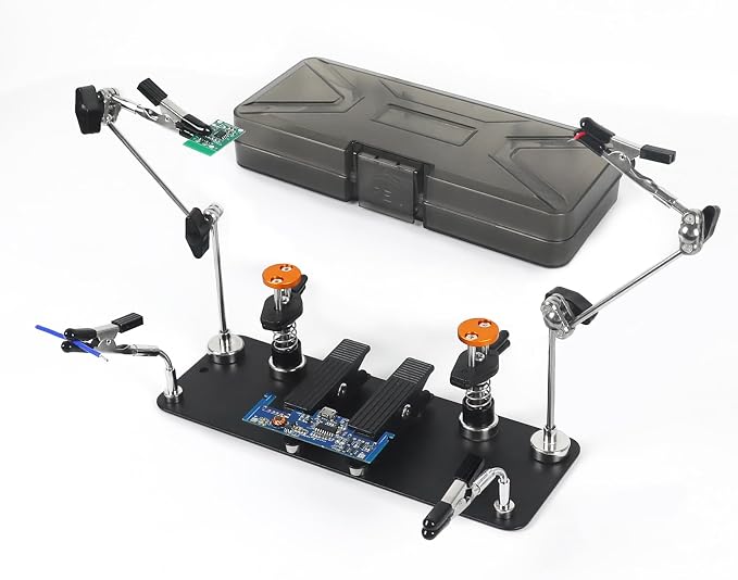 Magnetic Helping Hands Clamp Metal, Adjustable Third Hand Soldering Holder Stand by NOEVSBIG