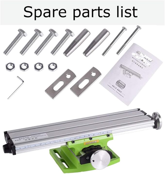 Mini Milling Machine Work Table Vise Portable Compound Bench X-Y 2 Axis Adjustive Cross Slide Table , for Bench Drill Press 12.2inches-3.54" (310mm 90mm)