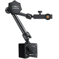 Neoteck 132lbs/60kg Max Pull Steel Magnetic Base for Digital Dial Indicator with 3/8 inch (9.52mm) Clamping Hole, Adjustable Test Indicator Holder Weighs 671g for Widely Used in Lathe - Black