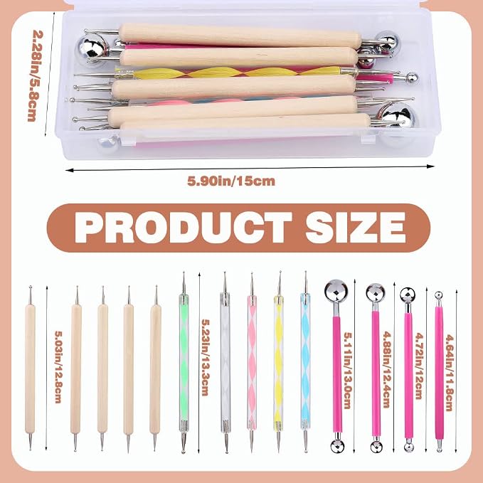 14 PCS Dotting Tools Ball Styluses - Image 2