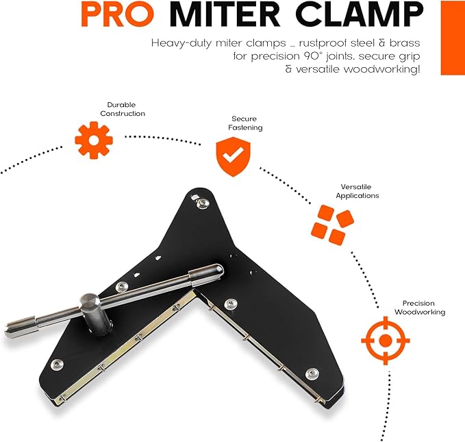 Miter Max Corner Clamp For Woodworking，Miter Clamps For Window & Door Casing, Picture Frames, Cabinet Trim，Precision Crafting Projects