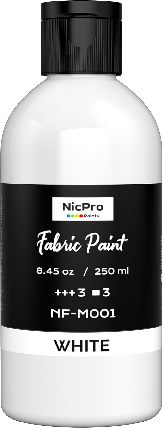 Nicpro White Fabric Paint, 8.45 oz Fabric Paint by Nicpro