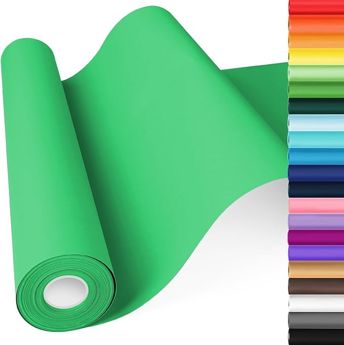 Donyang Parrot Green Wrapping Paper 15"x900", Solid Color Green Kraft Paper Roll by Donyang