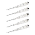 Fielect 15pcs Voltage Tester Voltage Detector Pen Circuit Tester Tool Steel Batch Slotted Test Pencil JRDB-865 AC/DC 100-500V Clear