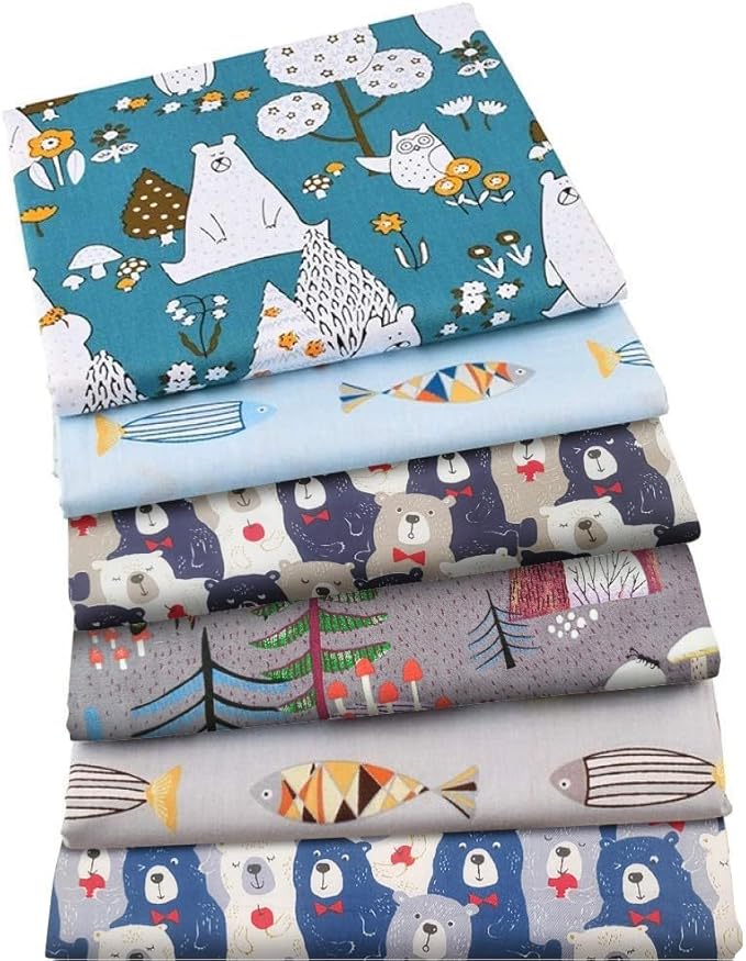 Aubliss 50pcs 100% Cotton Fabric Bundle 10" x 10" PreCut Fat Squares Sheets - Image 4