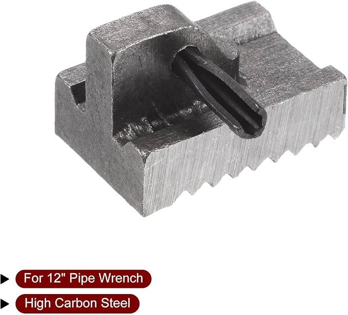 HARFINGTON Pipe Wrench Heel Jaw with Pin Assembly 12" Wrench Replacement Carbon Steel for 12" Adjustable Wrench
