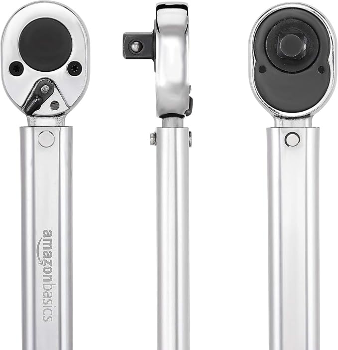 Amazon Basics 1/2-Inch Drive Click Heavy-Duty Torque Wrench - 25-250 foot-lb, 33.9-338.9 Nm