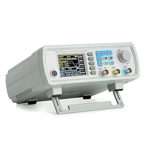 Koolertron Upgraded 15MHz DDS Signal Generator Counter,High Precision Dual-Channel Arbitrary Waveform Function Generator Frequency Meter 200MSa/s (15MHz)