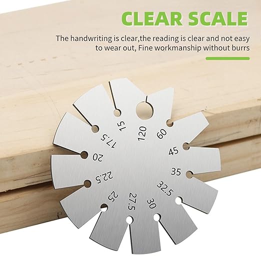 Stainless Steel Bevel Angle Gauge, Measure 15-120 Degree Angles for Knife Blade, Woodworking, Chisel, Compact & Durable, Includes Storage Box