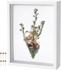 White 8×10 Shadow Box Display Frame, Premium Linen Backboard and Included by Unknown