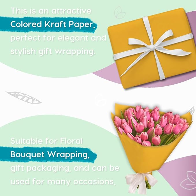 PerkHomy Orange Kraft Paper Roll 48" x 3 - Image 3