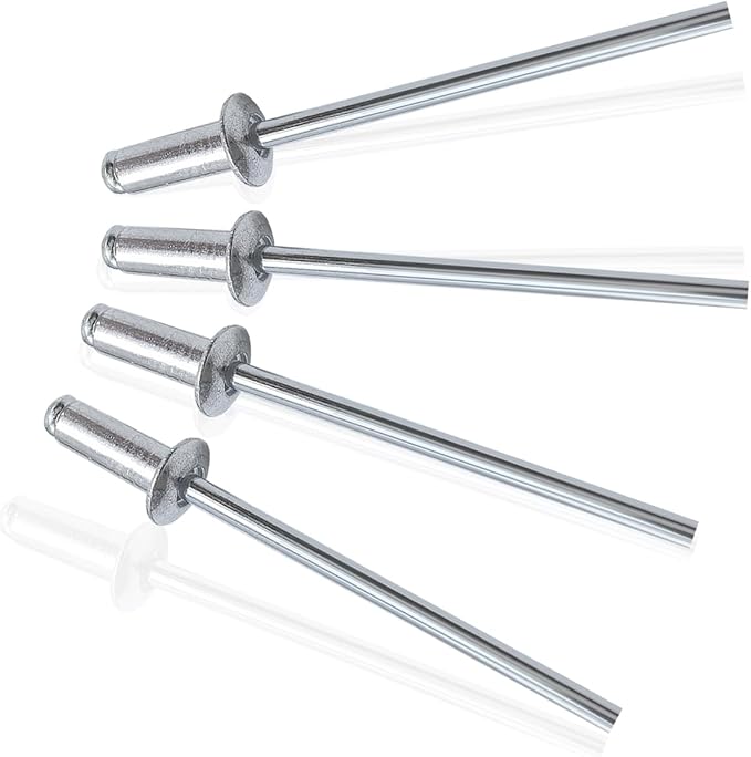 180pcs Silver 3/16" x 3/8" Aluminum Blind Rivets, 4.8 x 9.5mm Pop Rivets,Aluminum Grip and Steel Mandrel