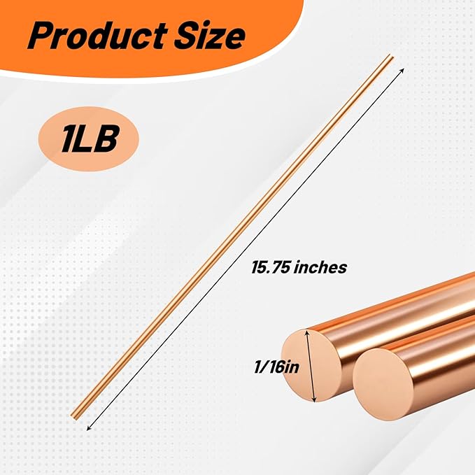 UNIFAMILY 1LB TIG Welding Rod ER70S-6, 1/16" x 16"Mild Steel TIG Welding Rods, Carbon Steel TIG Welding Filler Rod, Low Splatter Corrosion Resistance, Tig Filler accessories (1/16" x 16" 1LB)