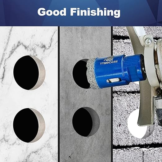 55mm Diamond Core Drill Bit for Porcelain Tile Ceramic Marble Granite Drilling,BRSCHNITT 1pc Vacuum Brazed Diamond Hole Saw with 5/8-11 Thread (55mm)