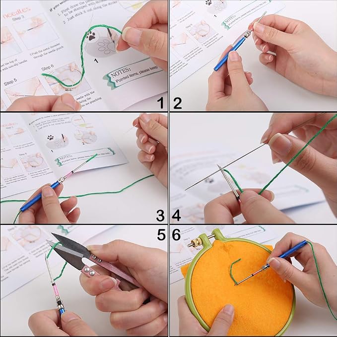 Punch Needle, 43 Pieces Punch Needle Tool and Instructions - Image 7