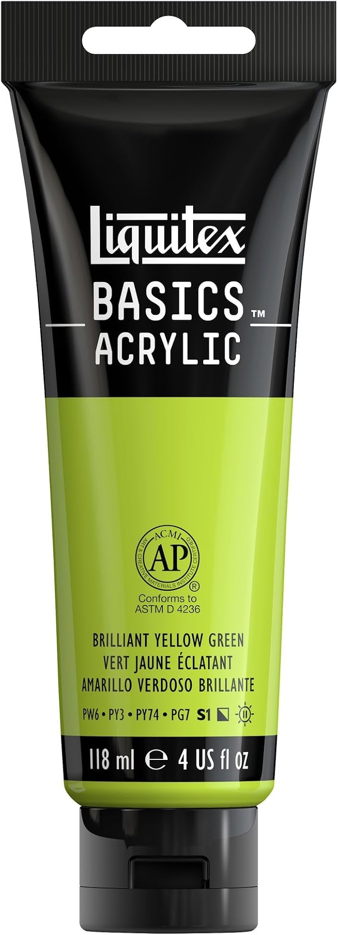 Liquitex BASICS Acrylic Paint, 118ml Tube, Brilliant Yellow Green by Liquitex