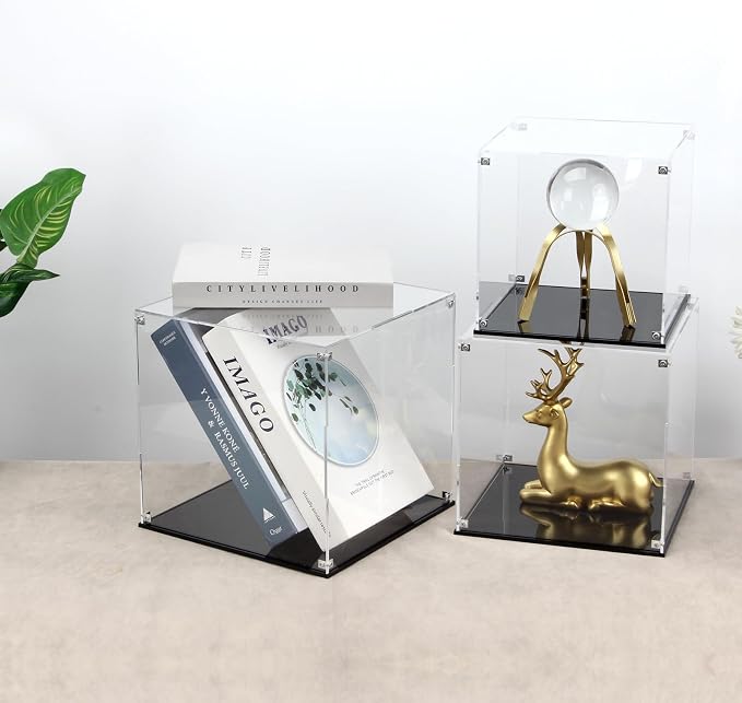 Self-Assembly Acrylic Clear Display Case, Sturdy Acrylic Display Box Cube - Image 3