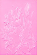3D Embossing Folder for Card Making Lily Floral Background Plastic Embossing by CYFUNDESIGN