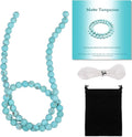 6mm Matte Turquoise Bead, 15-Inch Matte Round Loose Stone Beads by THRELE