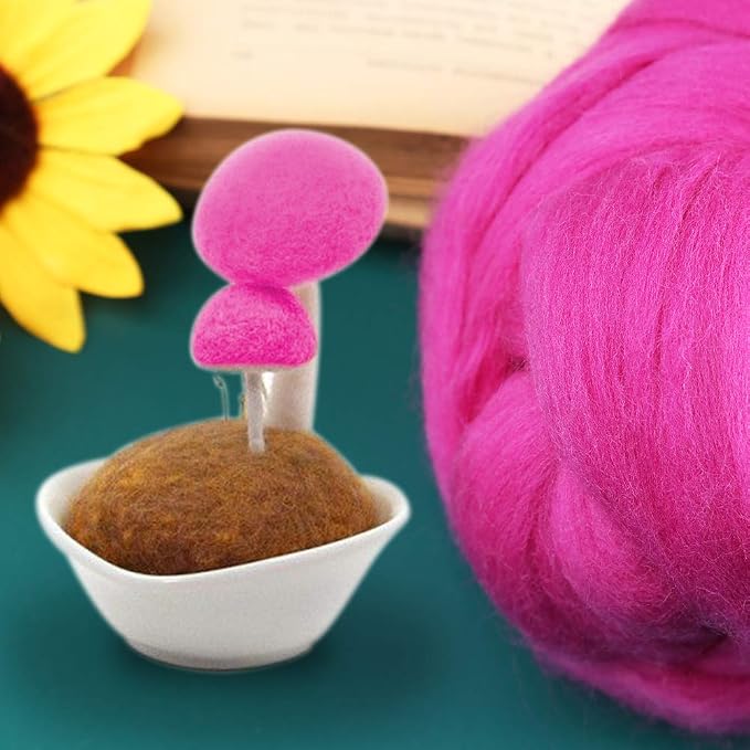 3.53oz Wool Roving, Wool Felting Supplies, Pure Wool, Chunky Yarn, Spinning - Image 4