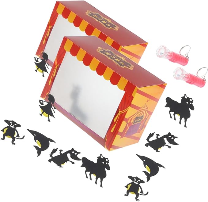 YARNOW 2Set DIY Puppet Theater Craft Interactive Shadow Puppets Kit by YARNOW