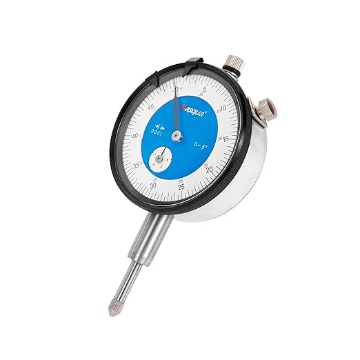 Dasqua Dial Indicator 0-0.5" Range, Lug Back, Graduation 0.0005", High Accuracy Dial Indicator for Machinists, CNC, Lathe, Milling, and Surface Flatness Measurement