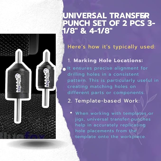 Universal Transfer Center Aligner Punch Hardened Pin Machine Tools Range Set