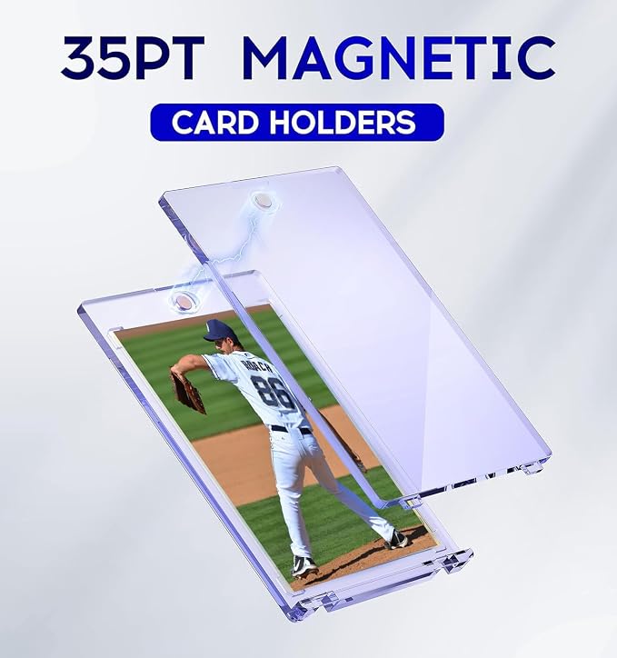 100ct Magnetic Card Holder, 35pt One Touch Card Holder, U-V Protectors Hard - Image 2