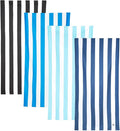 Dock & Bay Beach Towel - Quick Dry, Sand Free - Compact, Lightweight - 100% Recycled - Includes Bag - Set of 4 - Blue Hues, Large (160x90cm, 63x35)