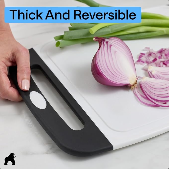 GORILLA GRIP BPA-Free Reversible Kitchen Cutting Board Set of 3, US Designed - Image 7
