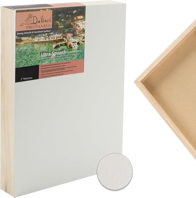 DaVinci Wood Panel Pro Ultra Smooth Gesso Panels 2' Panel 8x10' - Image 2