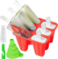 Popsicle Molds ，6 Pieces Silicone Ice Pop Models Popsicle Models Reusable Easy by BellDream