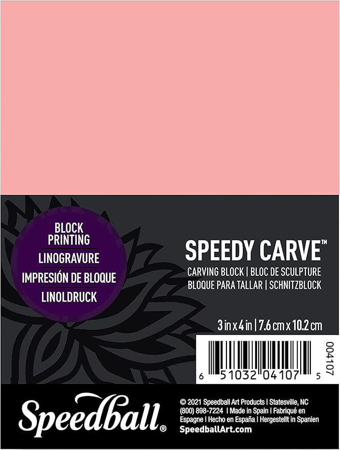 Speedball 3 in. x 4 in. Speedy-Carve Linocut Block - Image 2