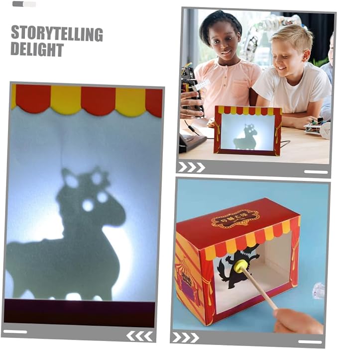 YARNOW 2Set DIY Puppet Theater Craft Interactive Shadow Puppets Kit - Image 8