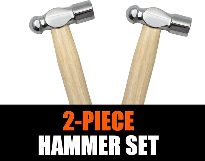Mini Wooden Handle Round Head Hand Hammers,1 PCS Reinforced Ball Hammer,Round Head Wooden Handle,Escape Tool Hand Hammer for Prying Nails,Woodworking,Repairing,DIY
