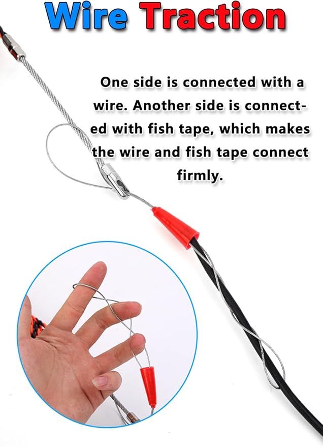 32FT Professional Flexible Wire Rodding Guide Kit for Electrical Wiring Installation 【 10M*4.5mm】
