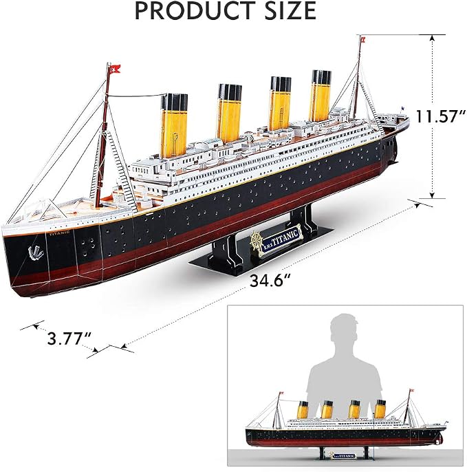 CubicFun Titanic 3D Model Ship Puzzle - Image 7