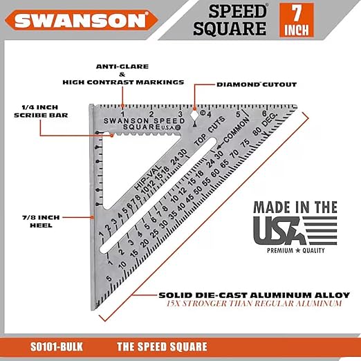 SWANSON Tool Co S0101 7 Inch Speed Square - Image 6